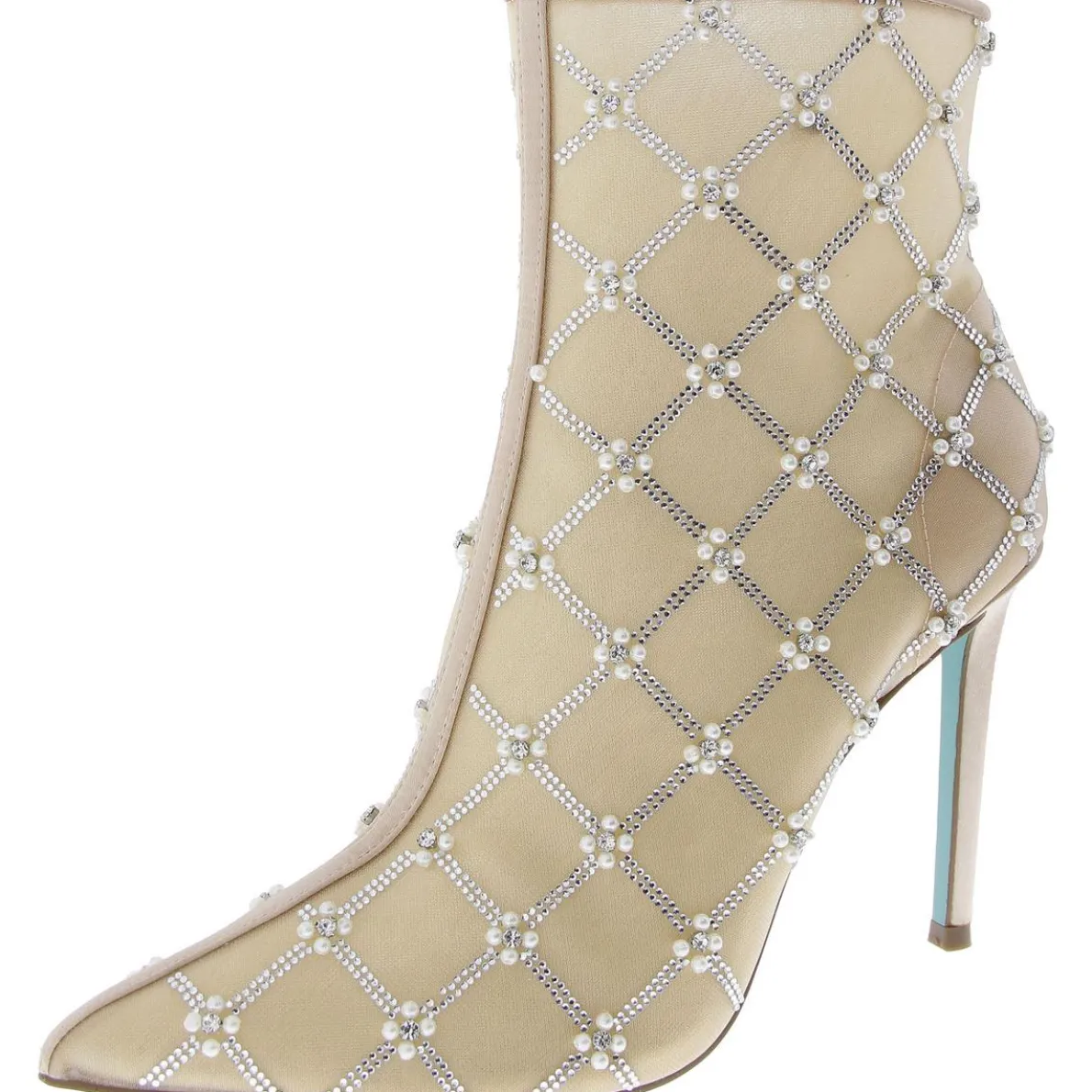 Larkk Mesh Embellished Ankle Boots