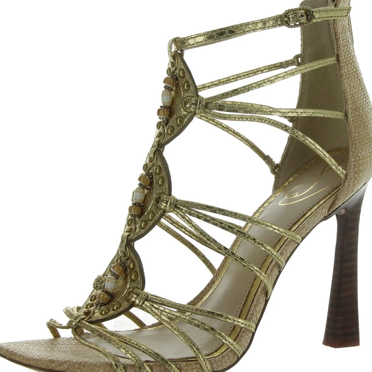 LAURA Faux Leather Open Toe Gladiator Sandals