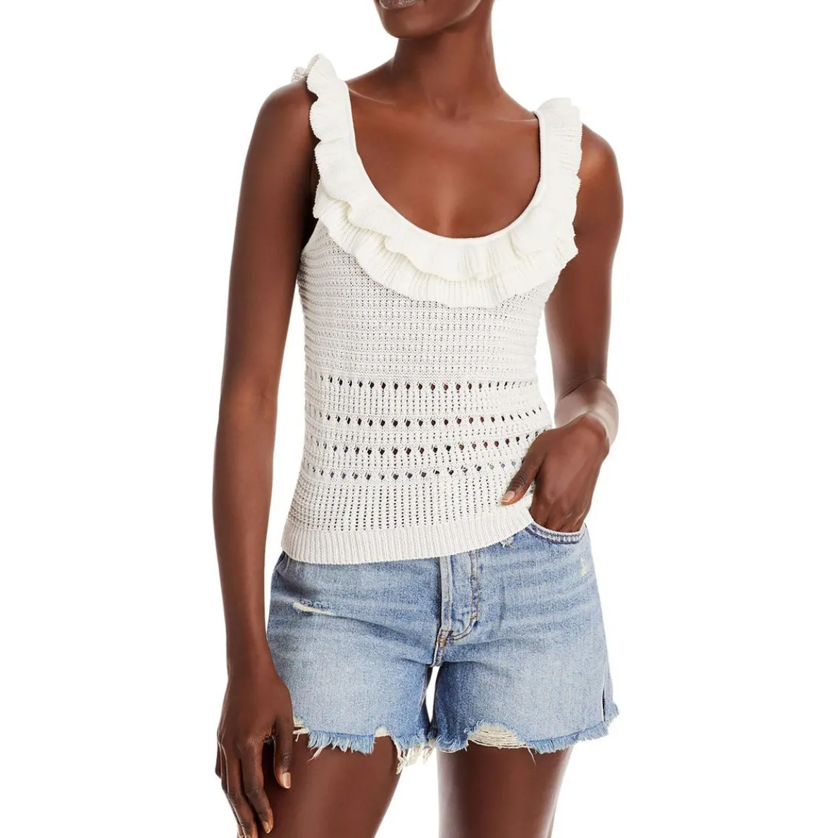 Crochet Ruffles Tank Top