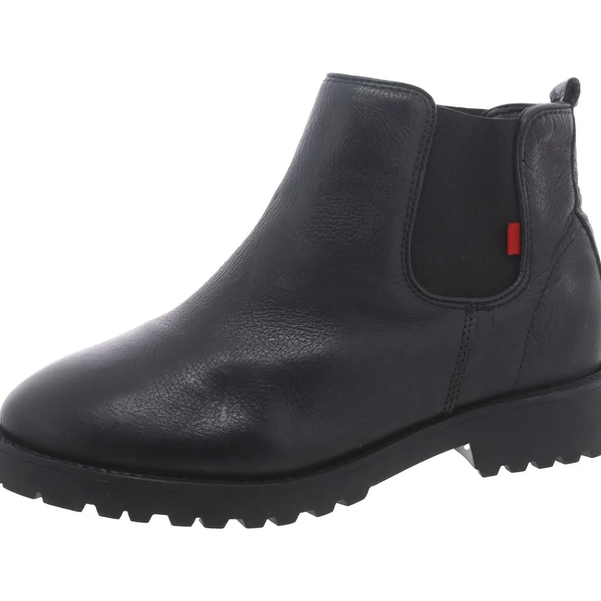 Leather Block Heel Chelsea Boots