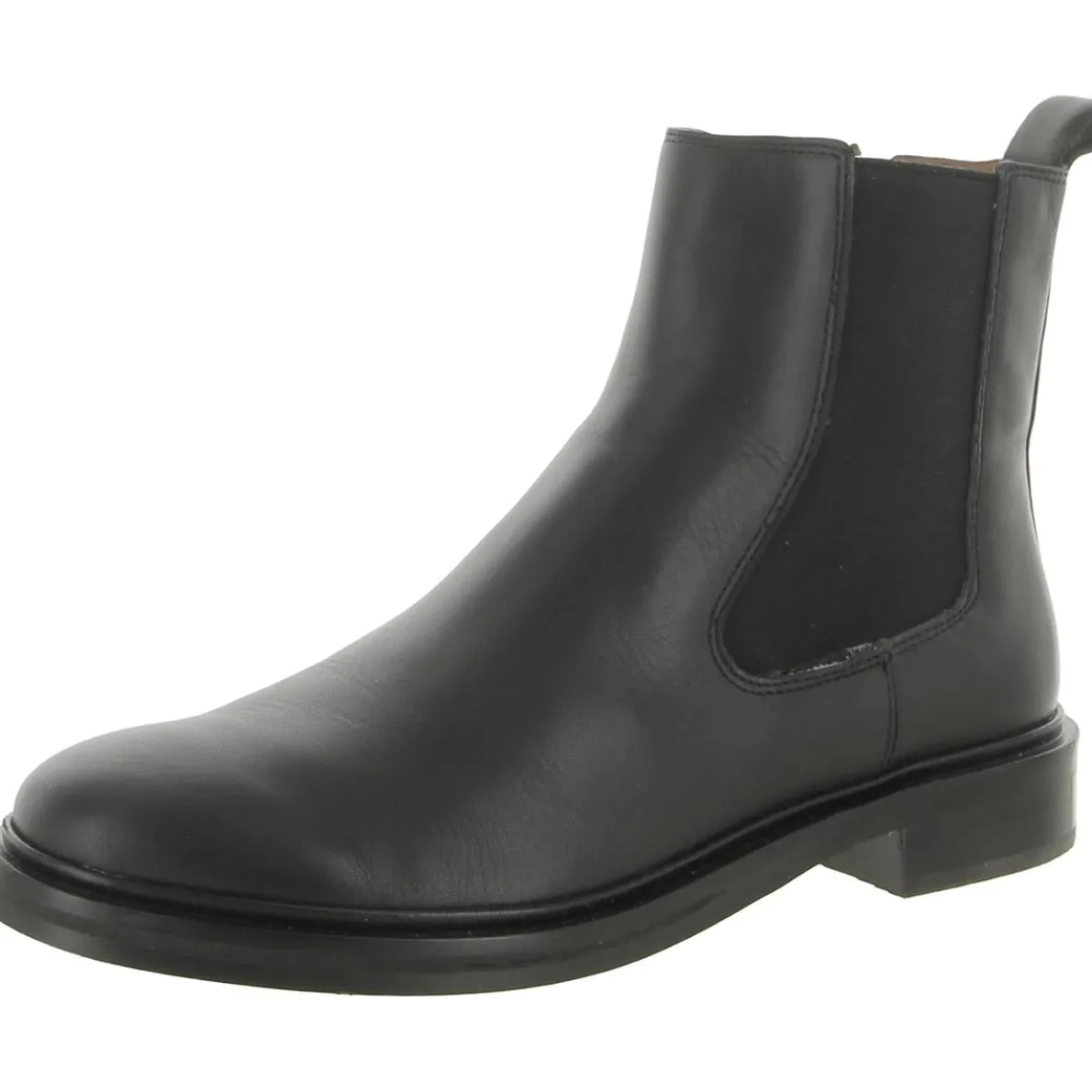 Leather Laceless Ankle Boots