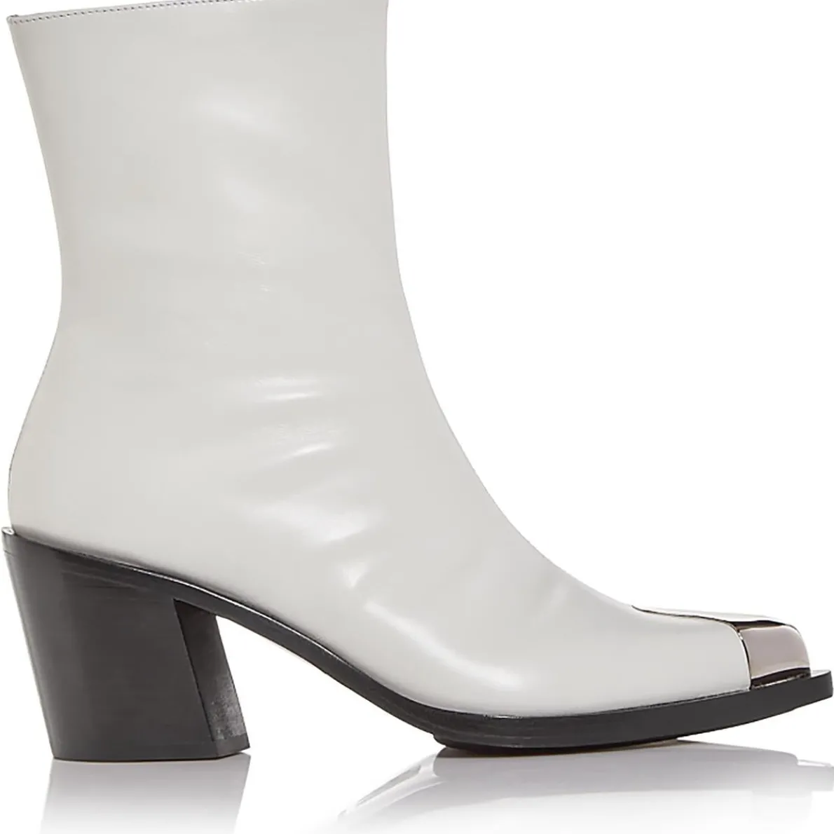 Leather Pointed Toe Ankle Boots