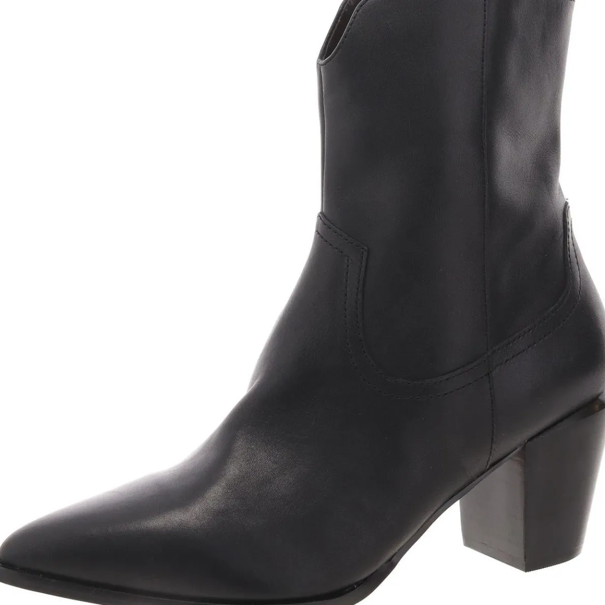 Leather Pointed Toe Ankle Boots