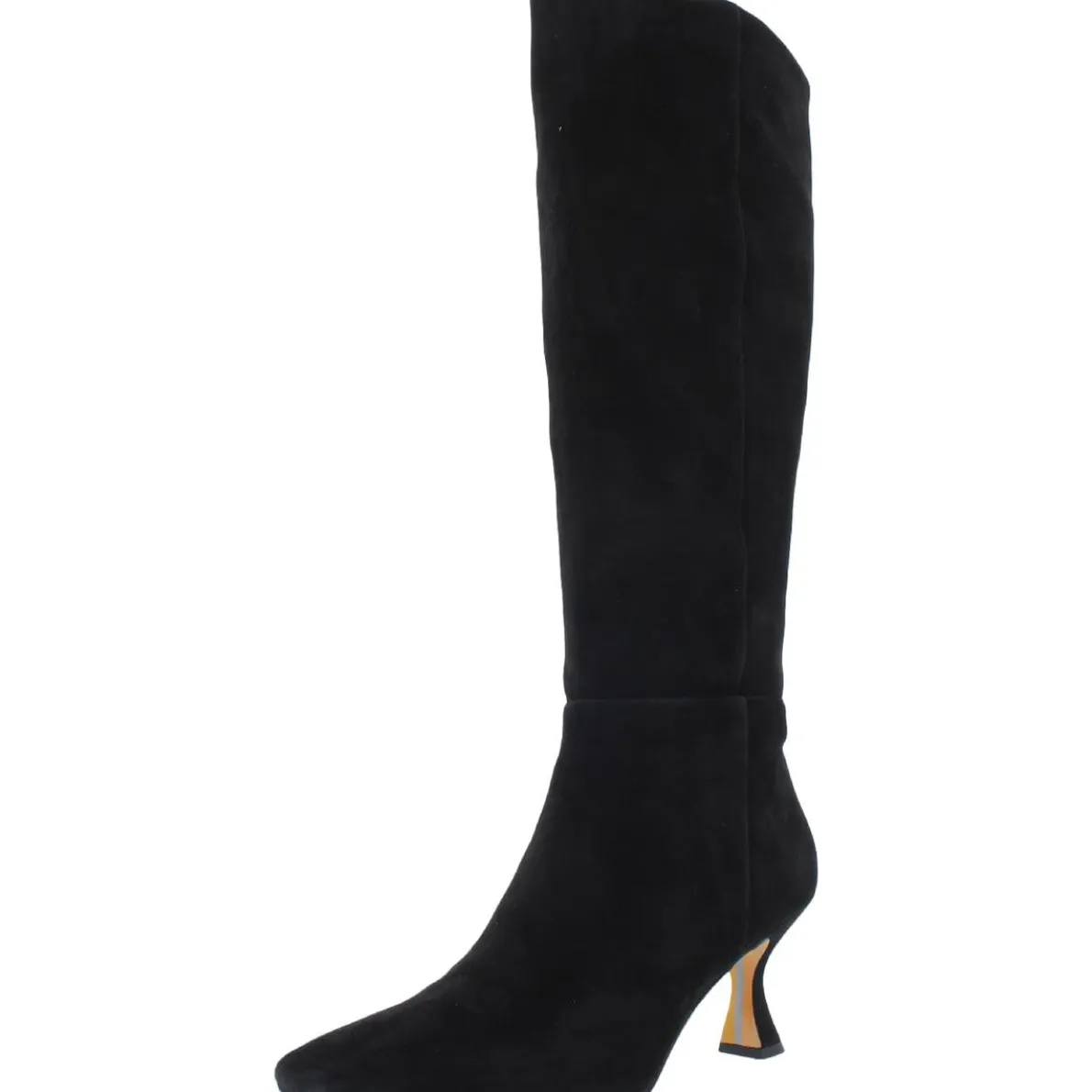 Leigh Zipper Square Toe Knee-High Boots