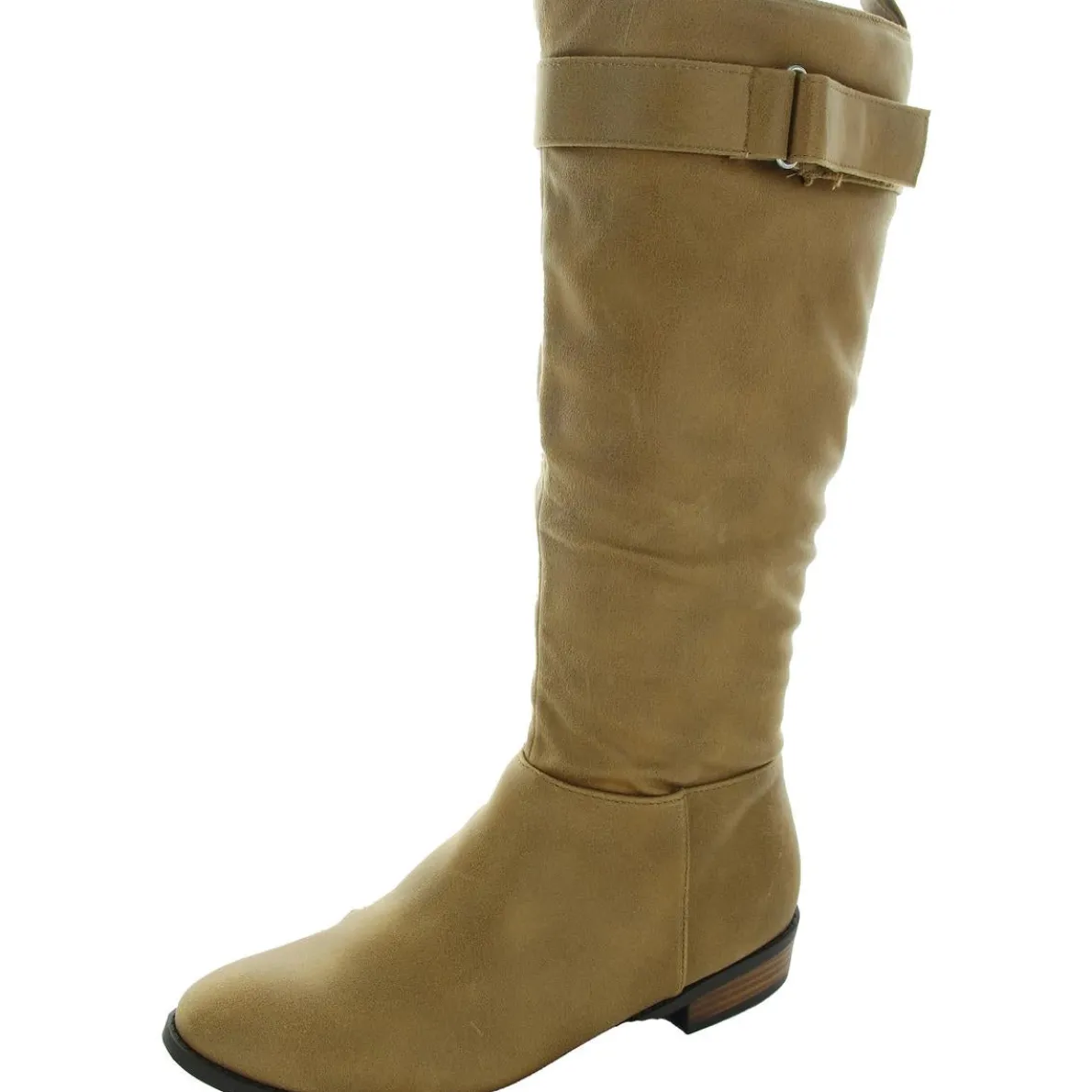 LELANNI Laceless Faux Leather Knee-High Boots