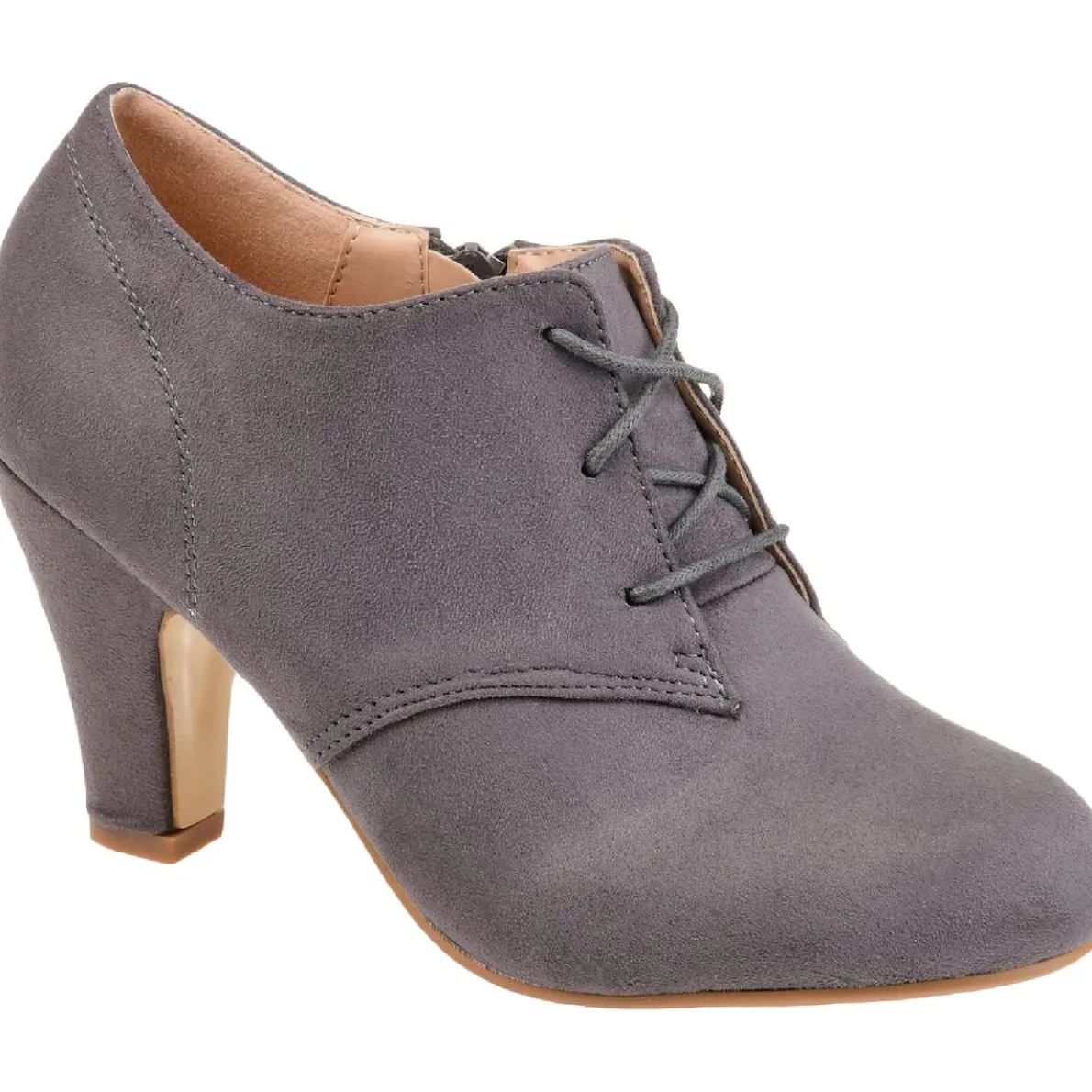 Leona Faux Suede Round Toe Ankle Boots