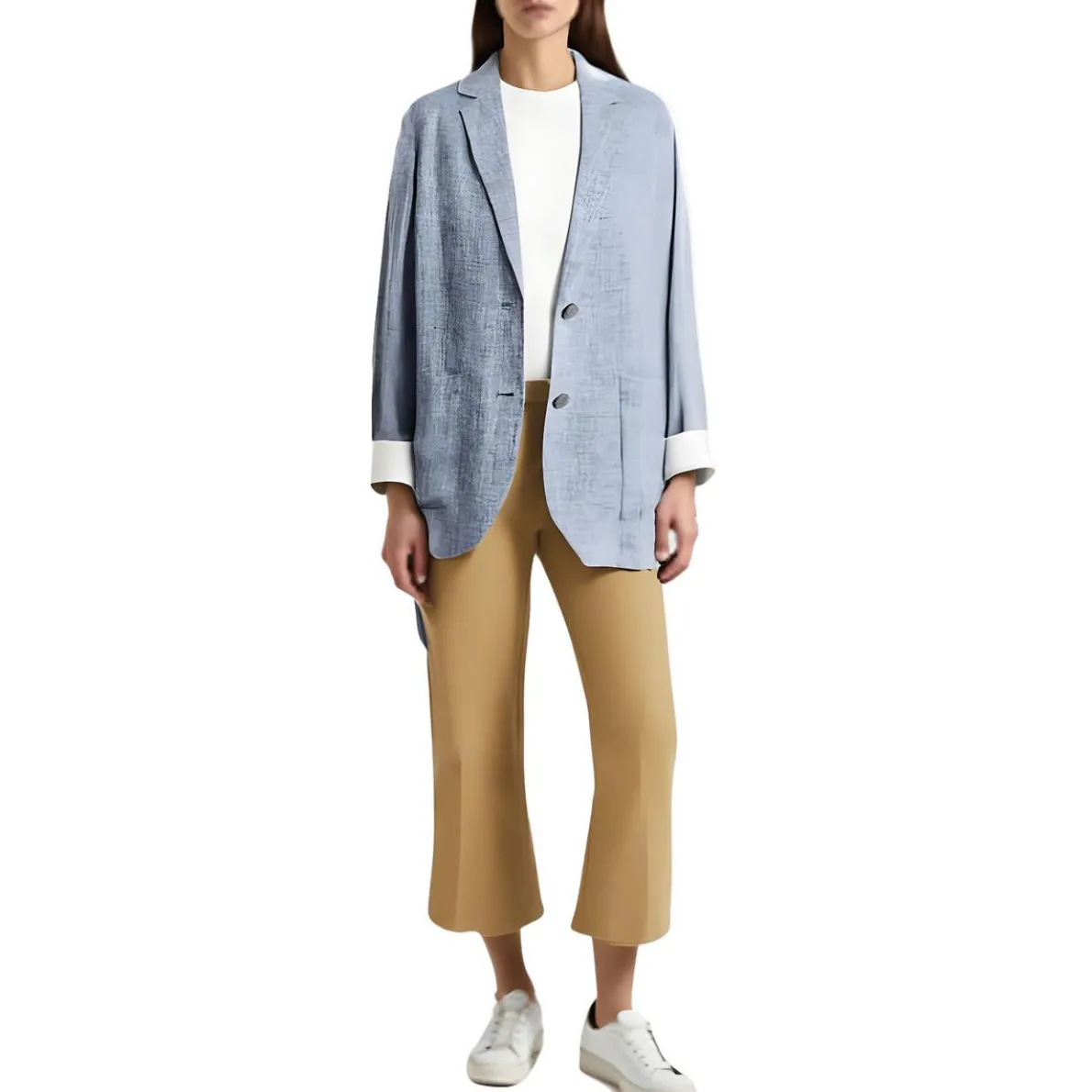 Lightweight Notch Collar Two-Button Blazer
