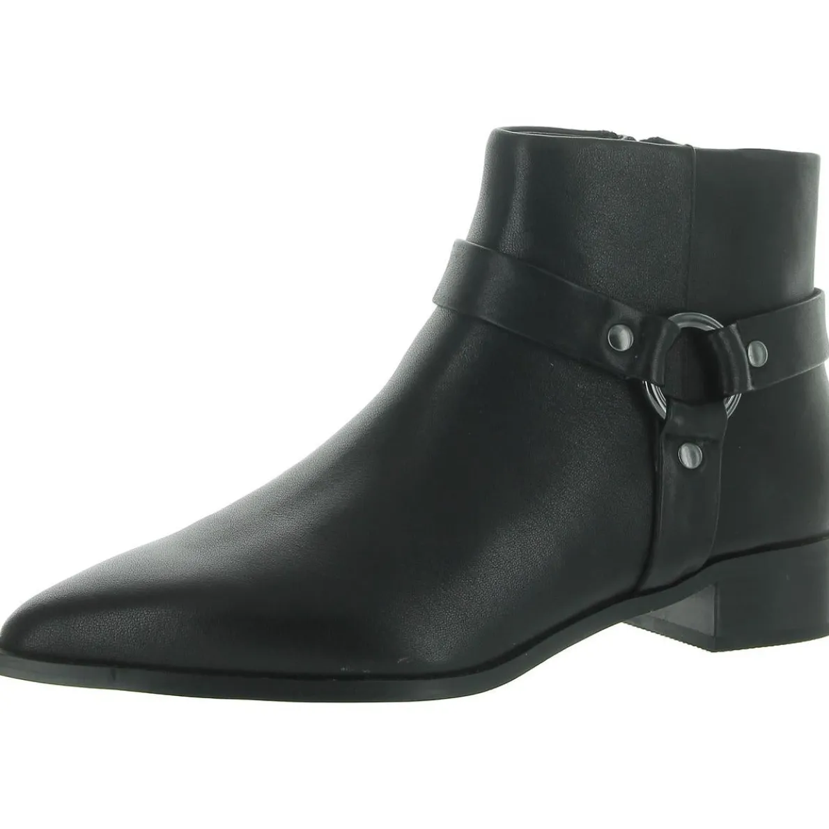 Lily Leather Zipper Ankle Boots