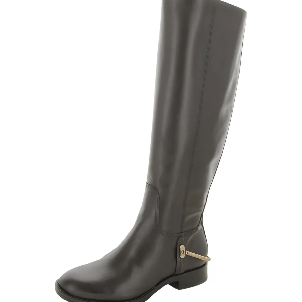 Lindy Leather Round Toe Knee-High Boots