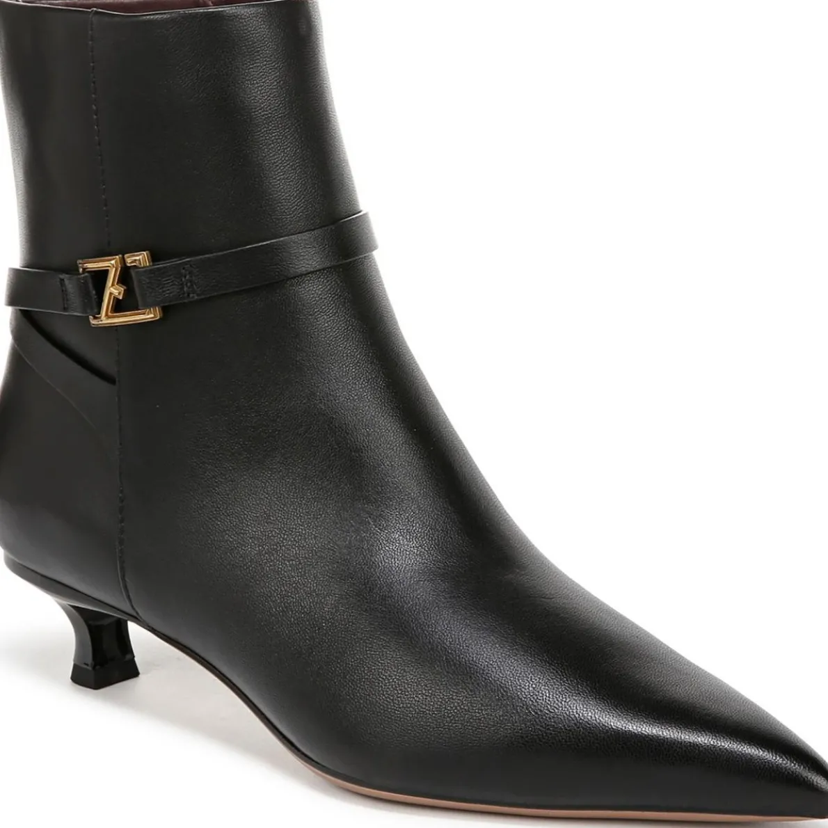 LMARNIE Zipper Leather Ankle Boots