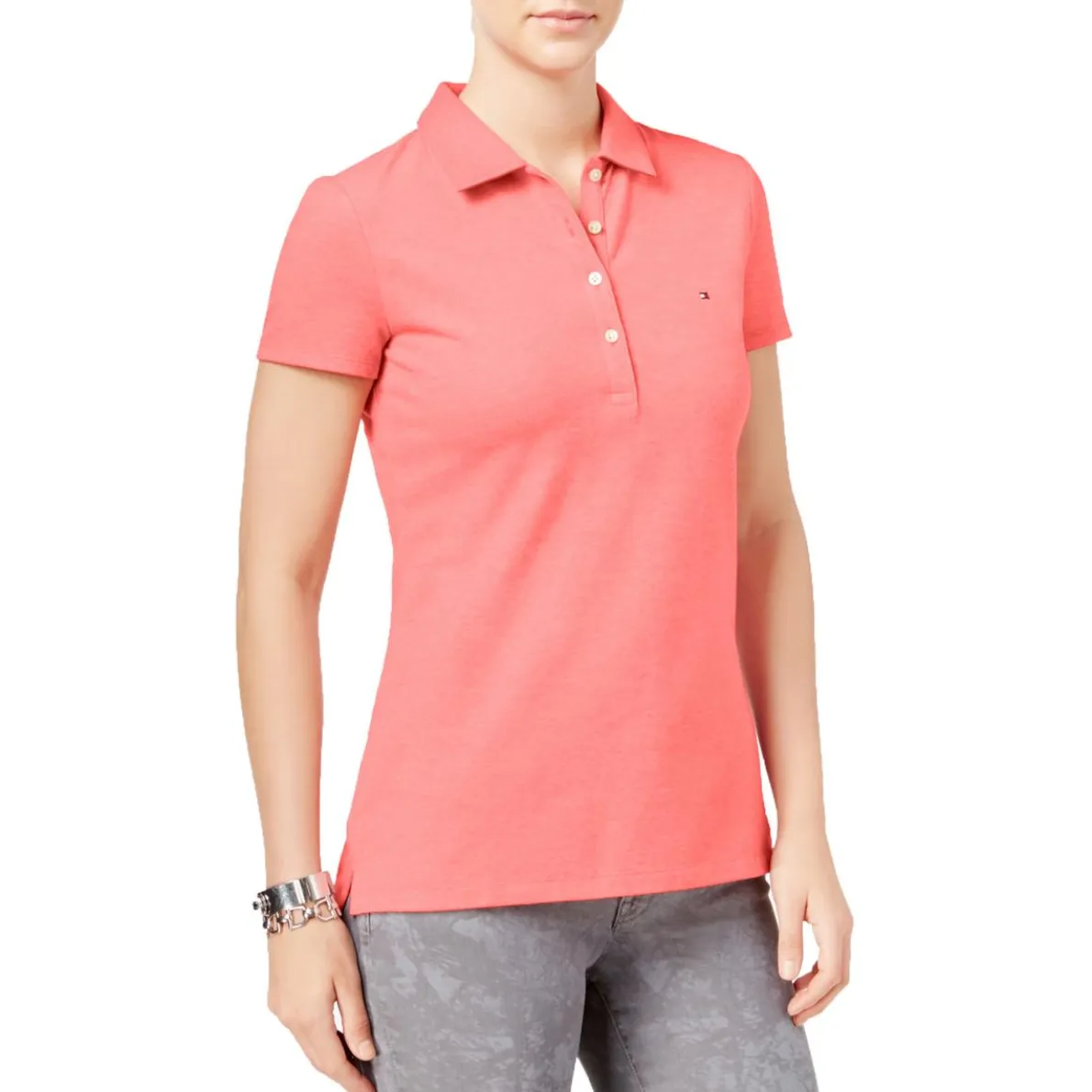 Logo Collared Polo Top