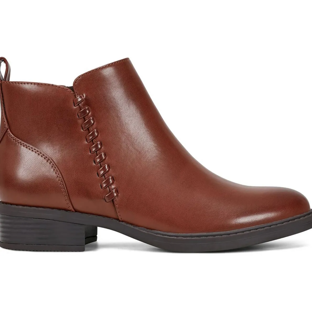 Lorand 3 Faux Leather Zipper Booties