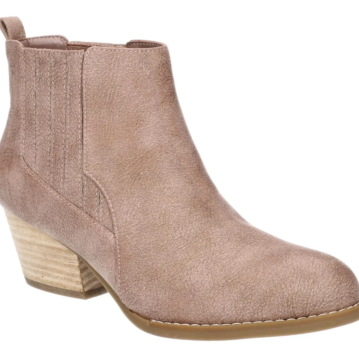 Lou Faux Suede Slip On Ankle Boots