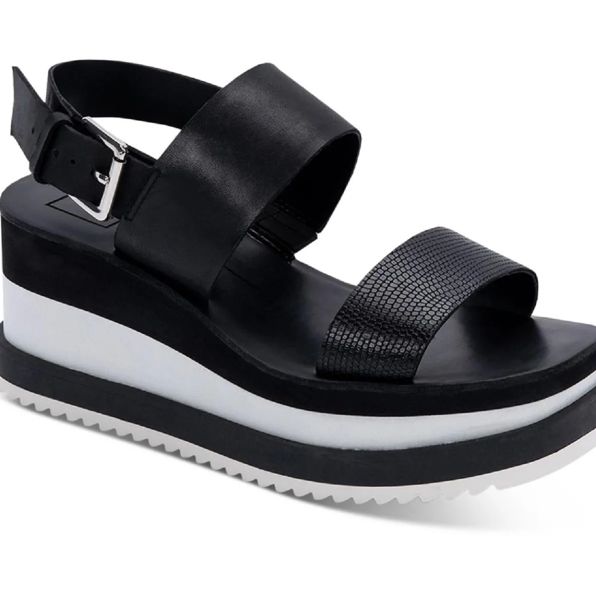 Idrah Leather Slingback Flatform Sandals