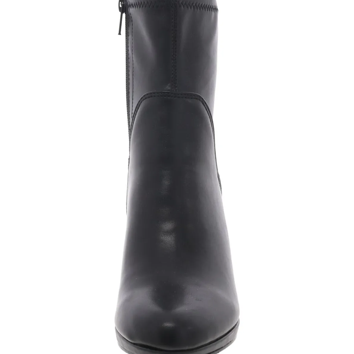 SOLANA Laceless Faux Leather Ankle Boots