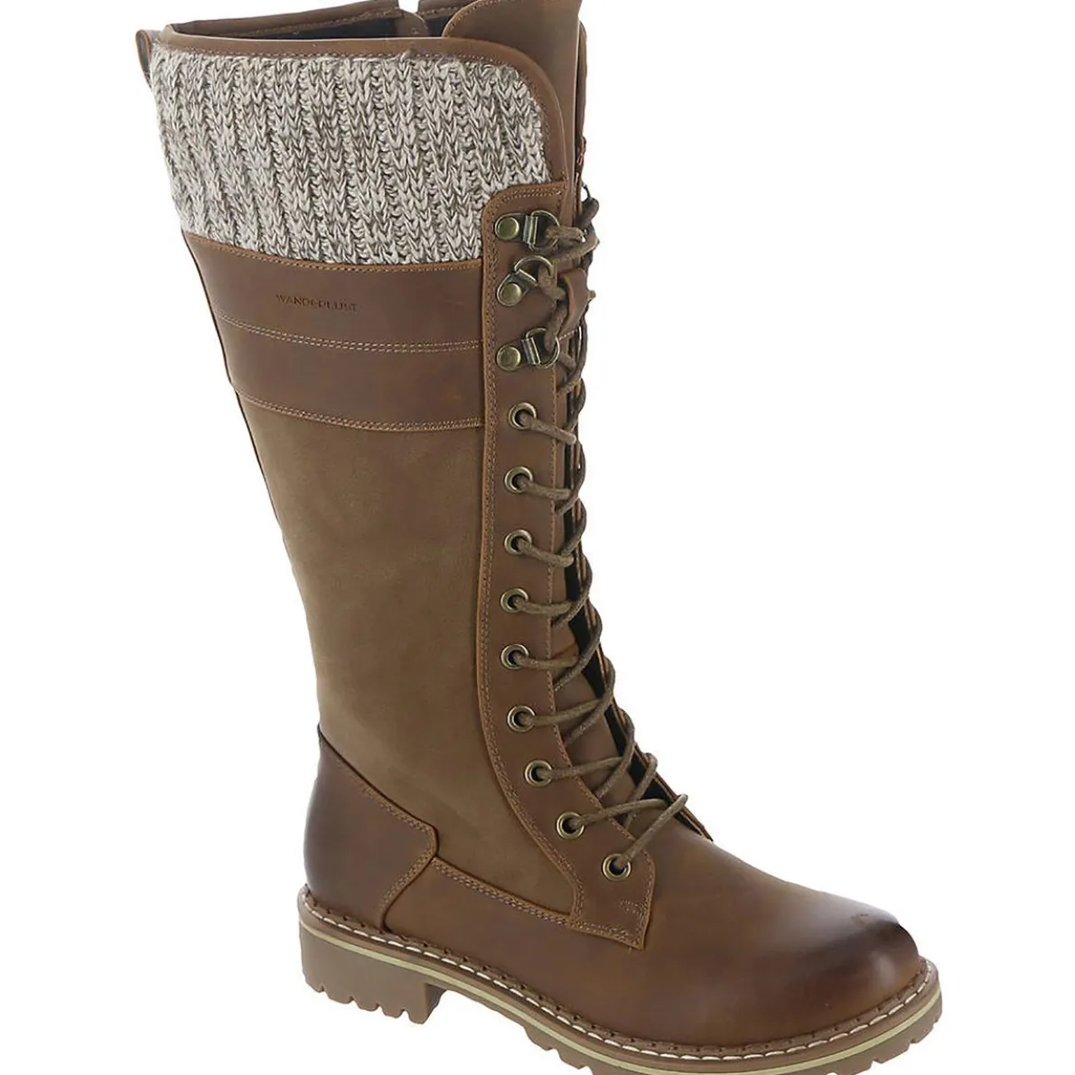 Lucy Zipper Lace-Up Knee-High Boots