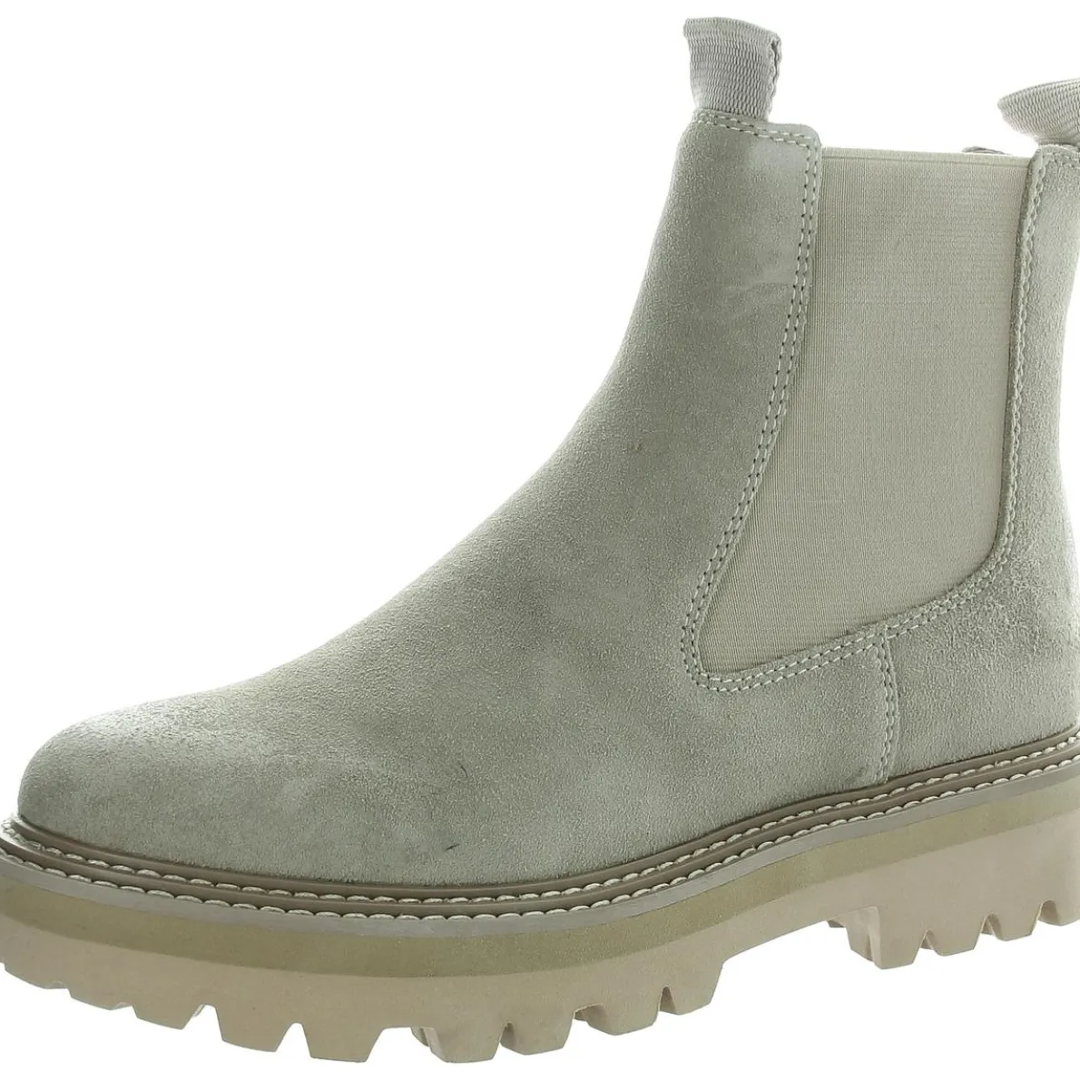 Lugged Sole Suede Chelsea Boots