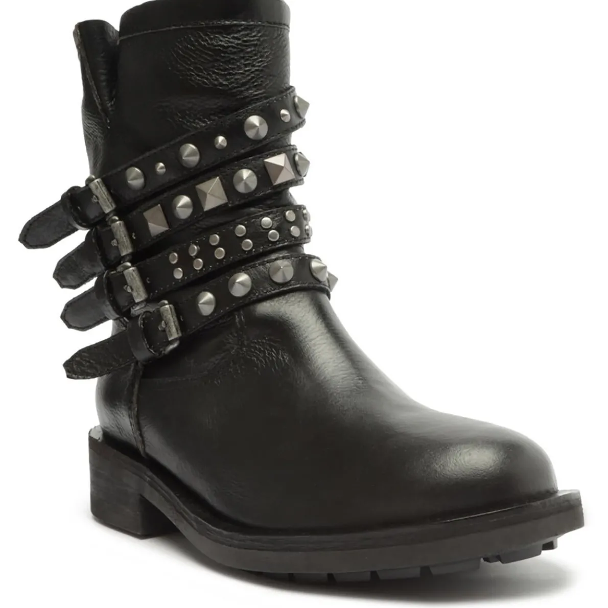 Luizia Leather Block Heel Ankle Boots