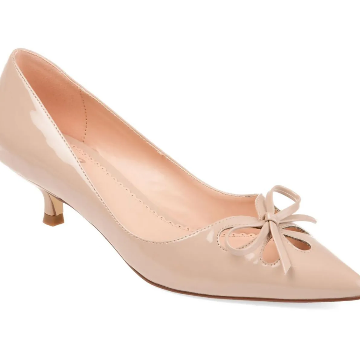 Lutana Cut Out Slip On Kitten Heels