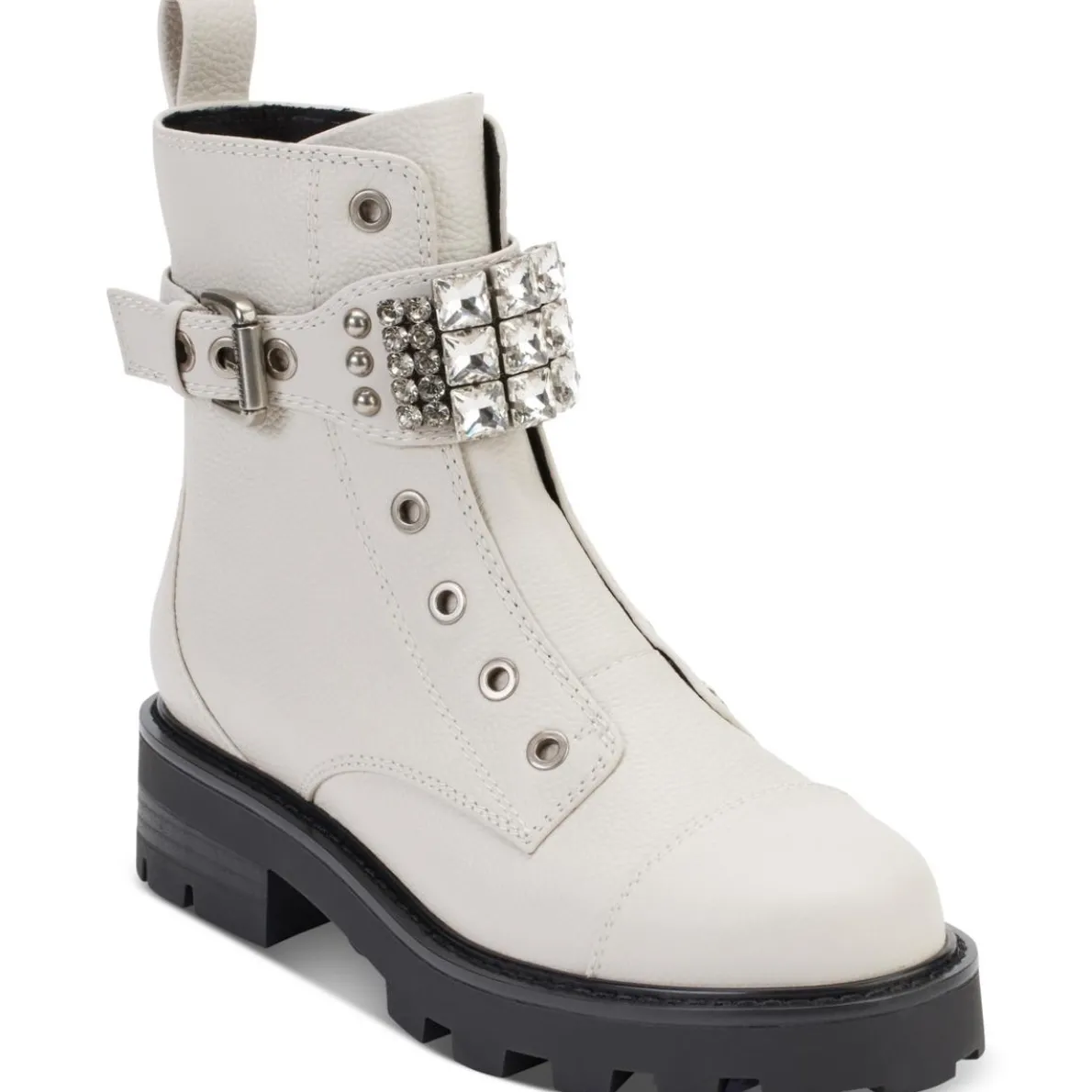 Maeva Leather Lug Sole Combat & Lace-Up Boots