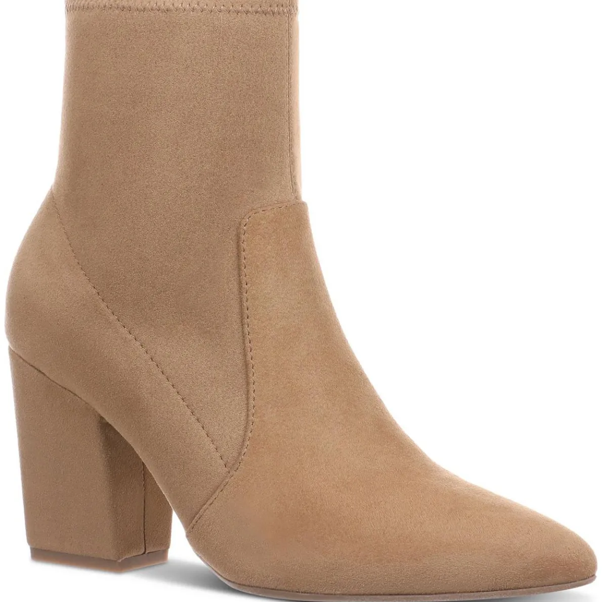 Lydiaa Zipper Faux Suede Booties