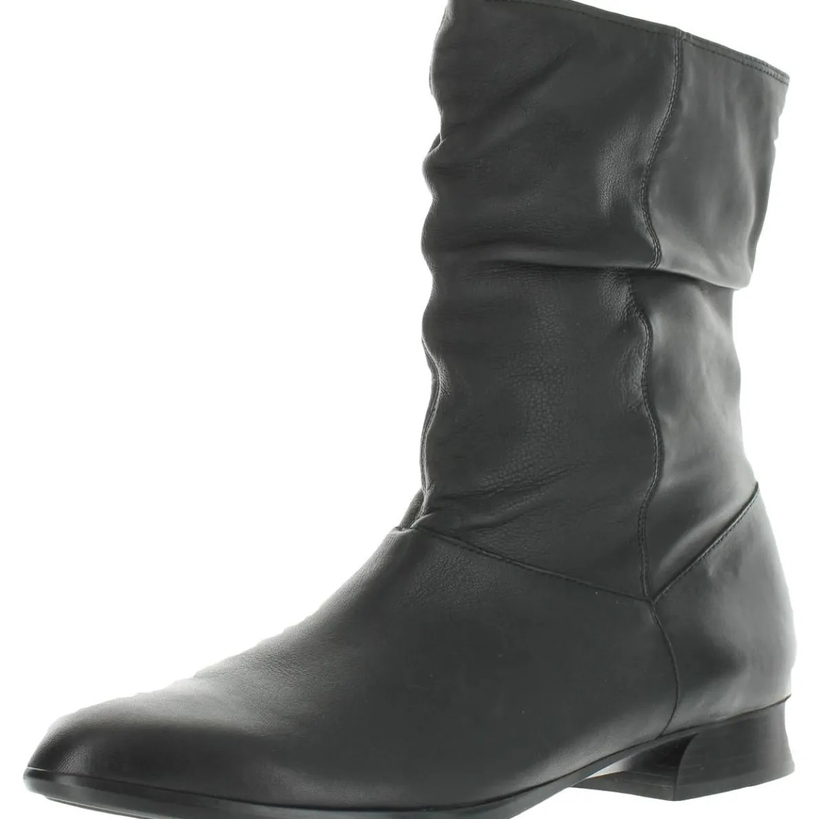 Lynette Leather Zipper Mid-Calf Boots