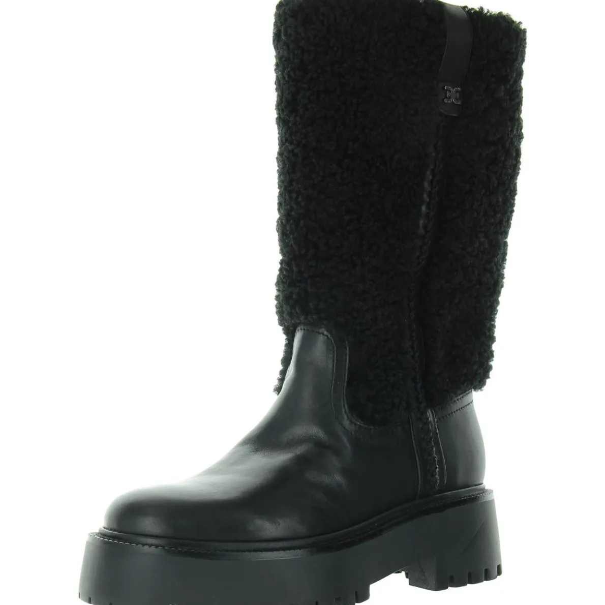 Elfie Leather Platform Mid-Calf Boots