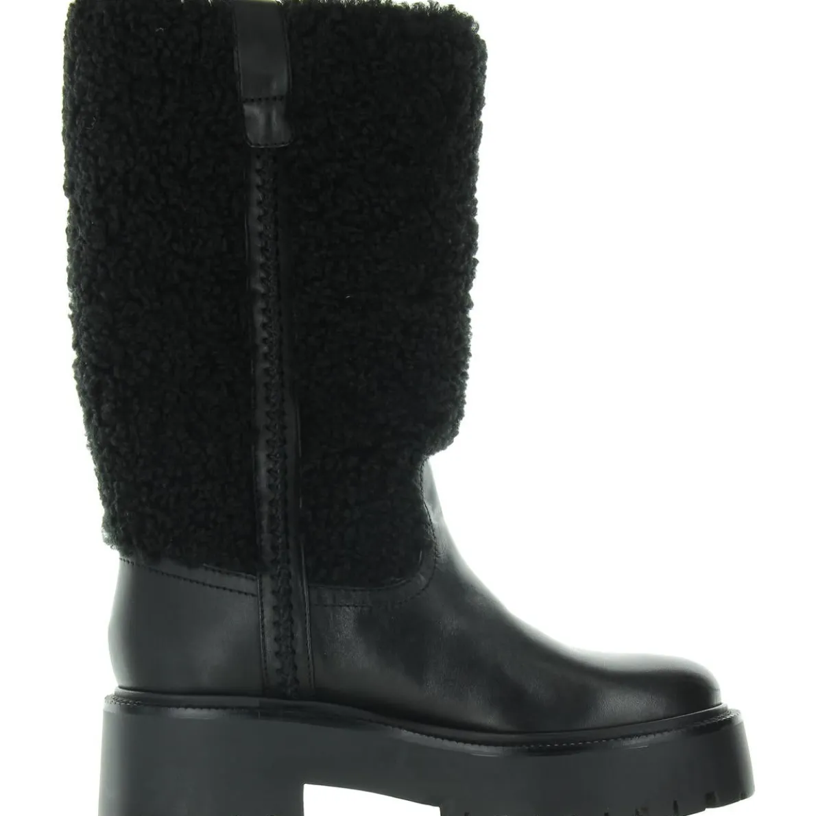 Elfie Leather Platform Mid-Calf Boots