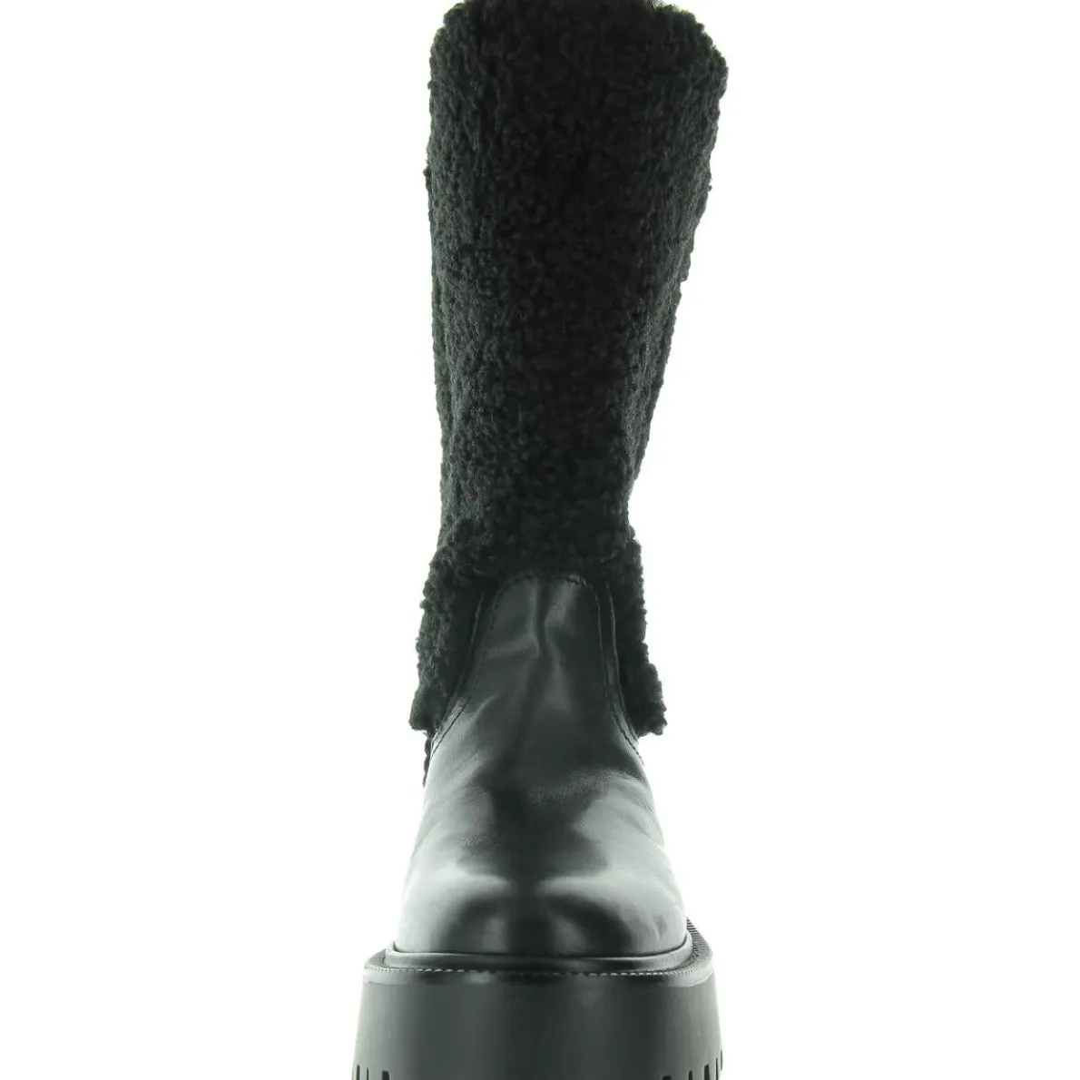 Elfie Leather Platform Mid-Calf Boots