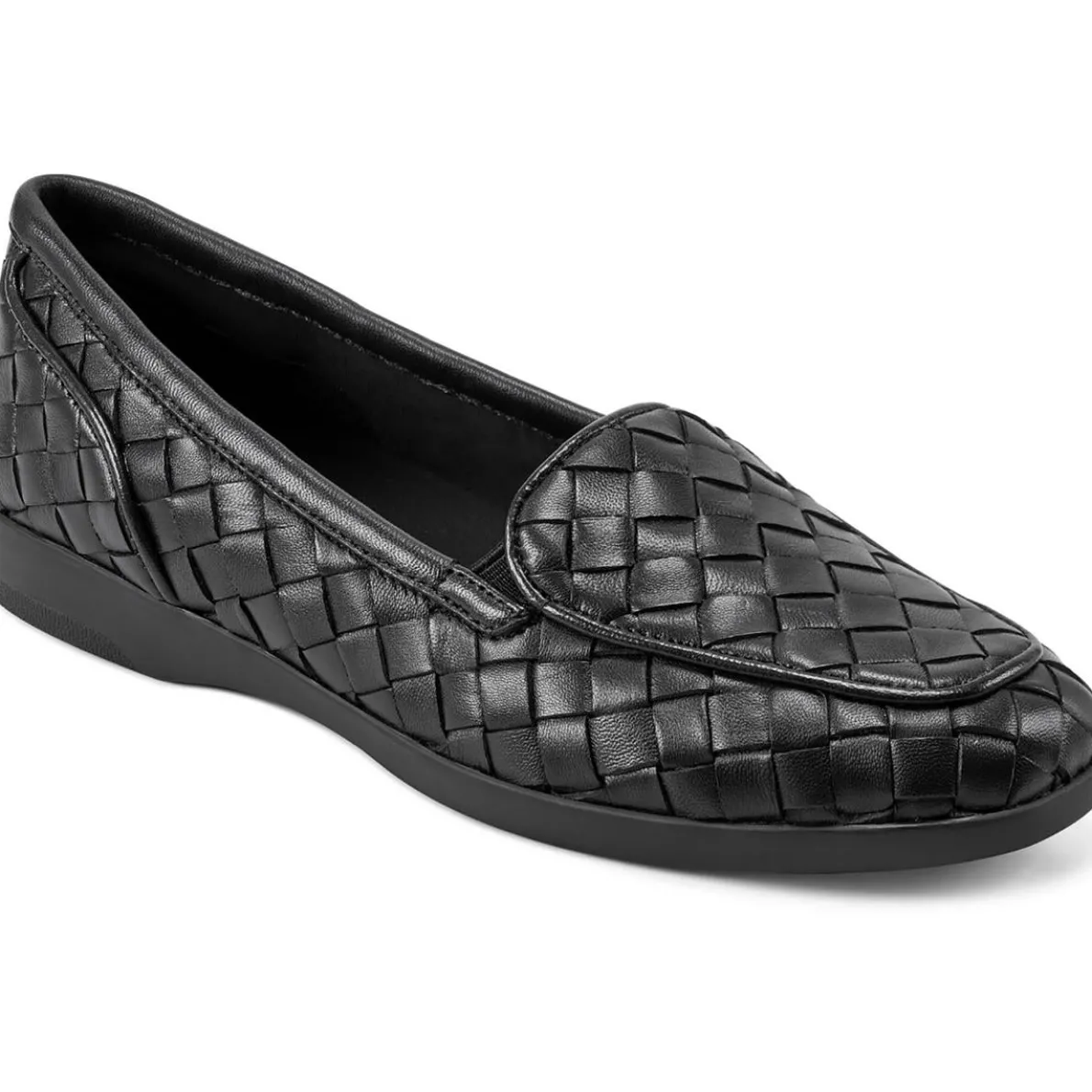 SEDEVITT19 Woven Leather Flat Shoes