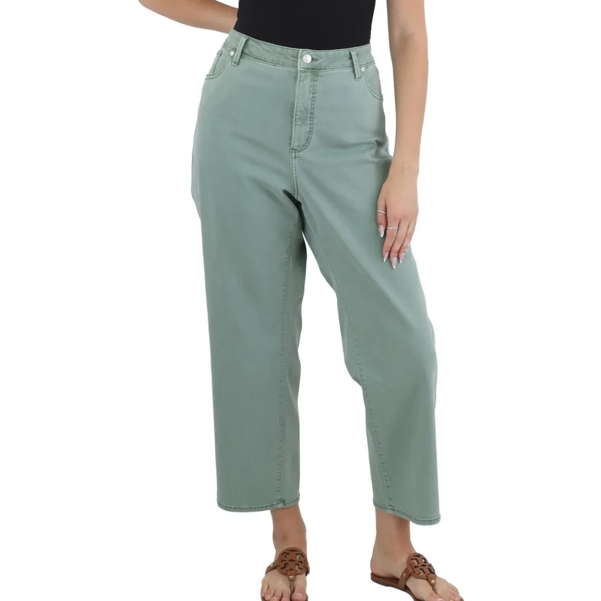 Plus Isbister HR Ankle Straight Pocket Denim Ankle Jeans
