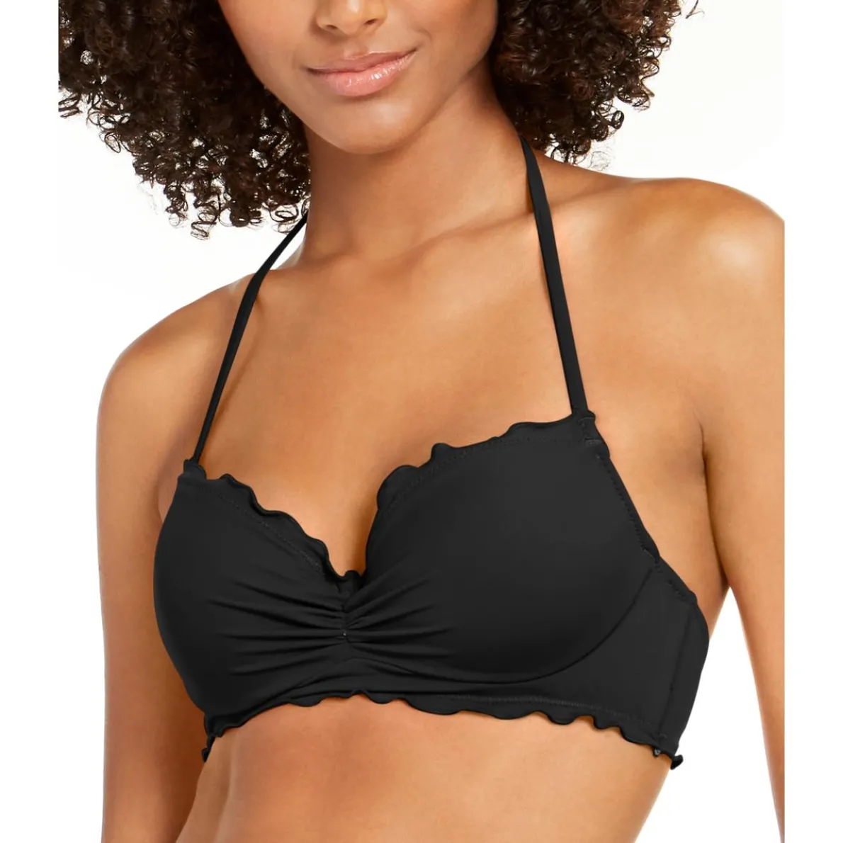 Nixie Halter Scalloped Swim Top Separates