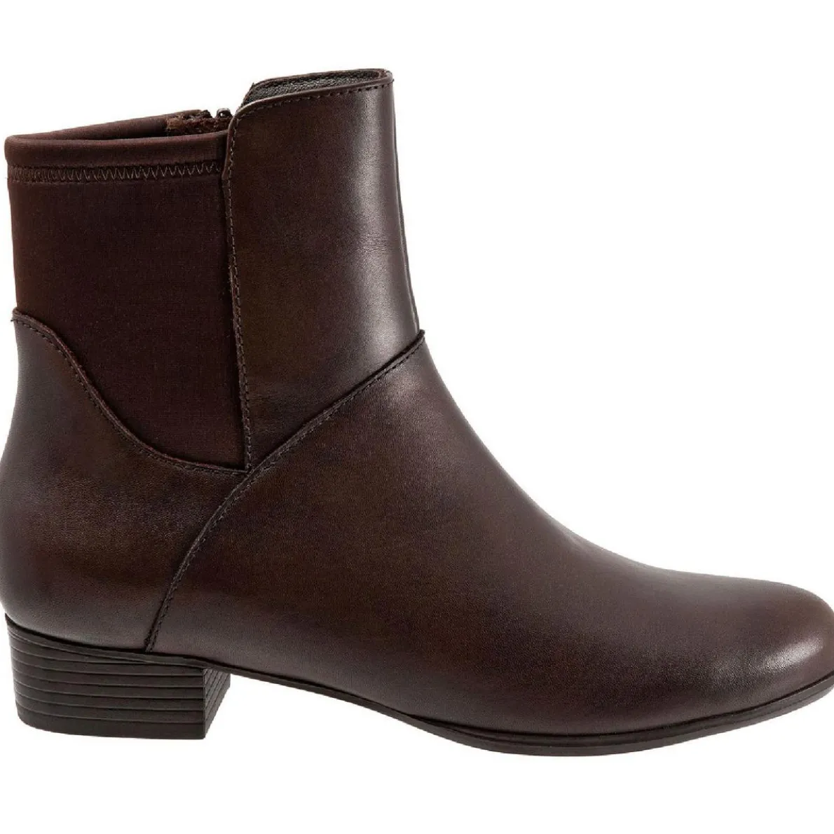 Magnolia Leather Block Heel Ankle Boots