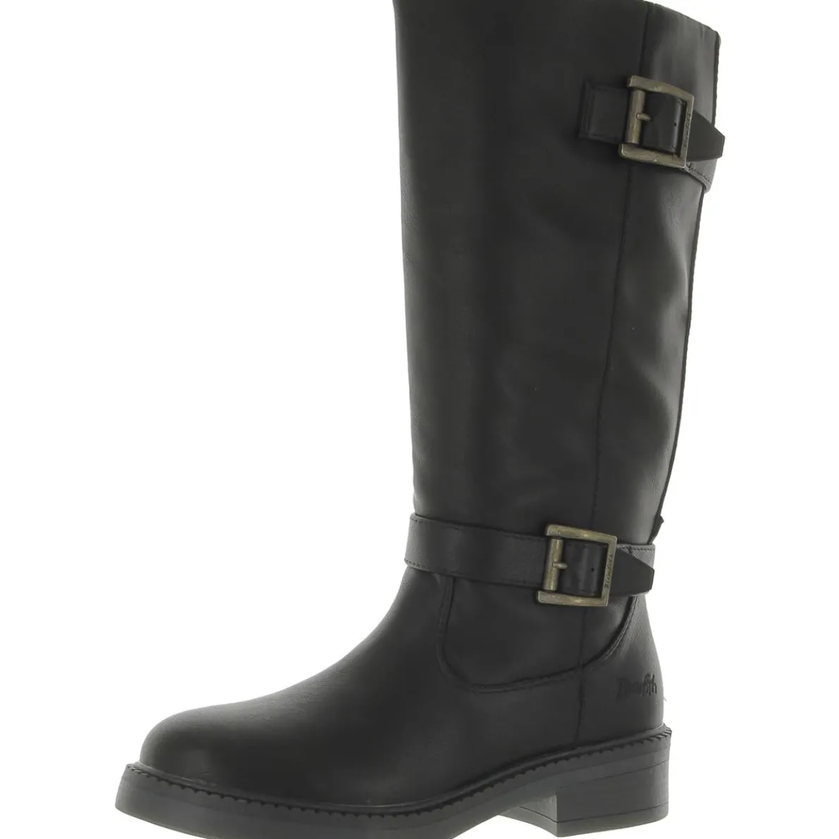 Malibu Vanitee Faux Leather Bliock Heel Knee-High Boots