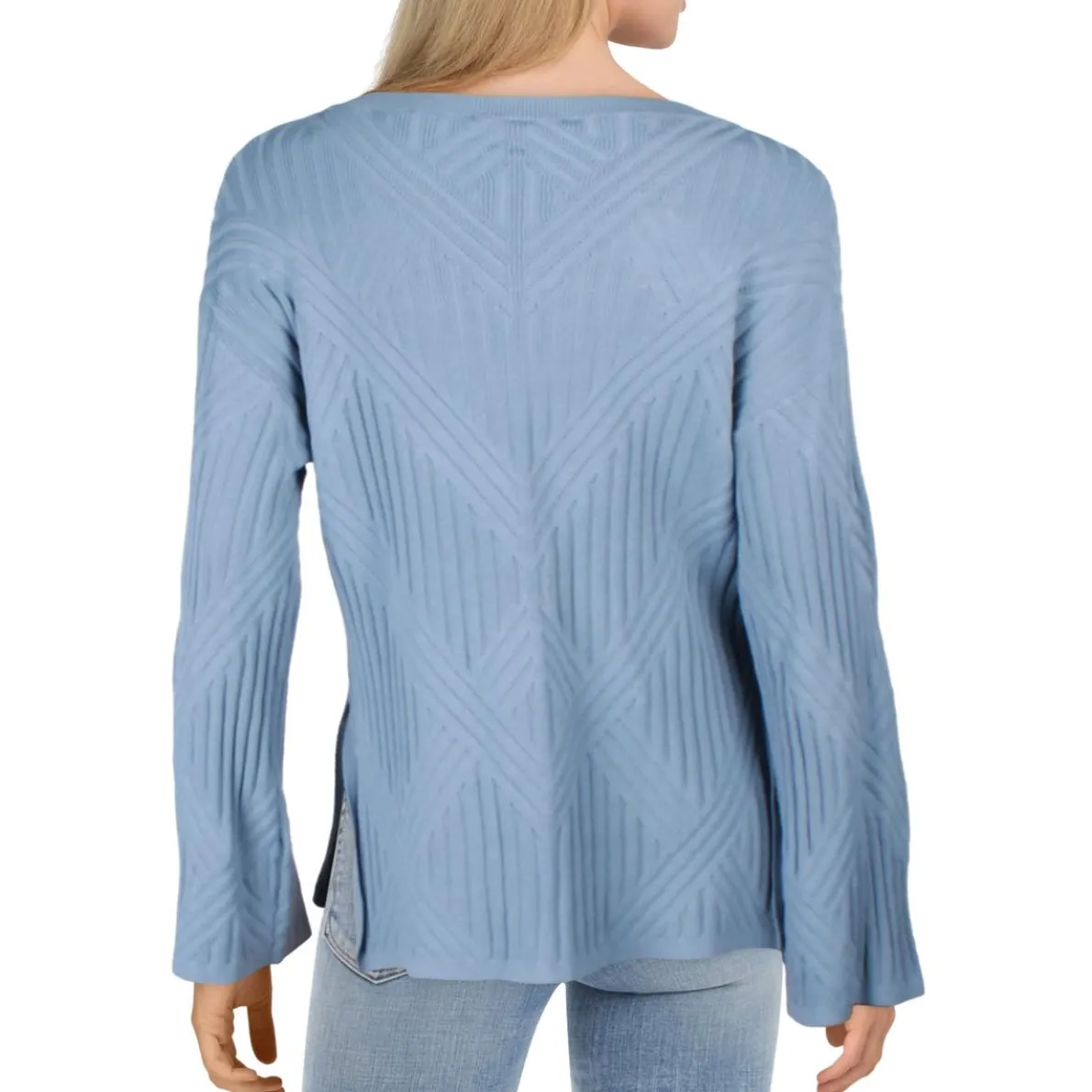 Ribbed Cable Knit Pullover Sweater