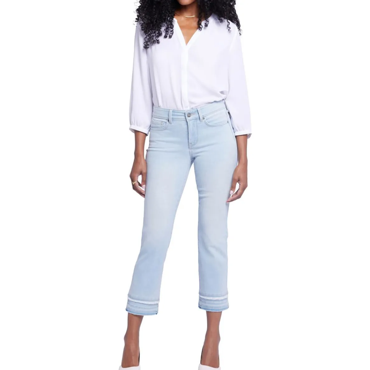 Marilyn Raw Hem Denim Straight Leg Jeans