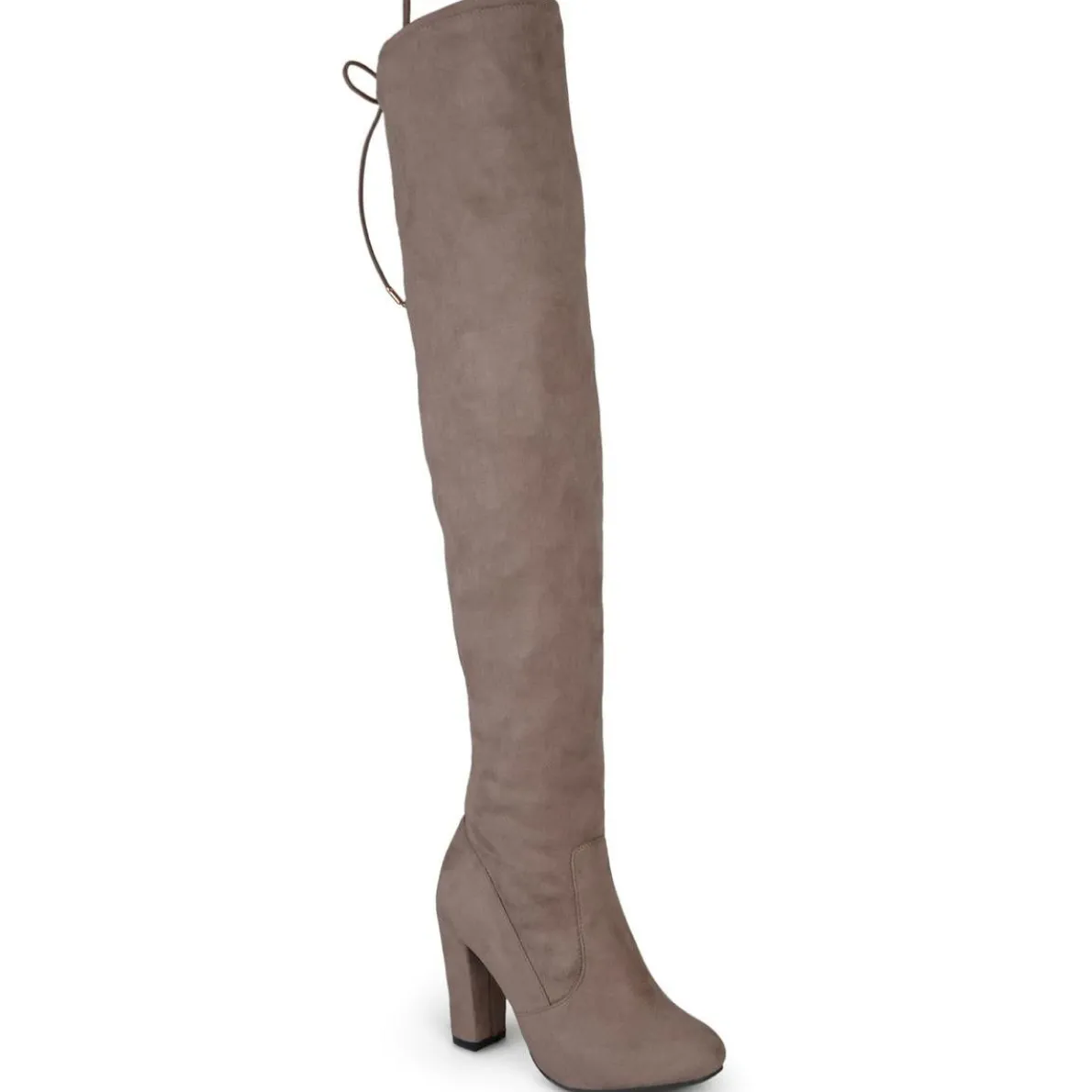 Maya Faux Suede Pull On Thigh-High Boots
