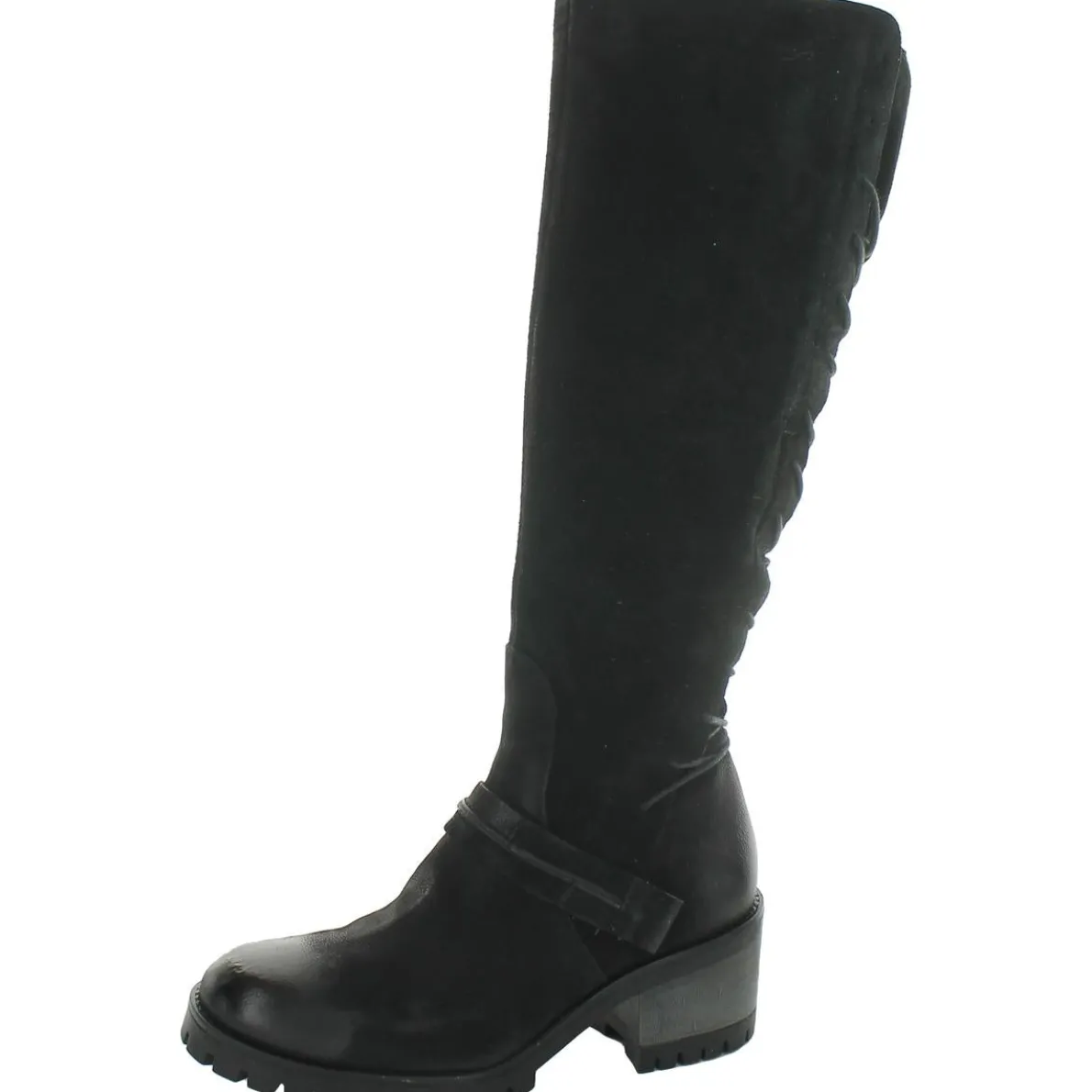 Mayer Suede Stacked Heel Knee-High Boots