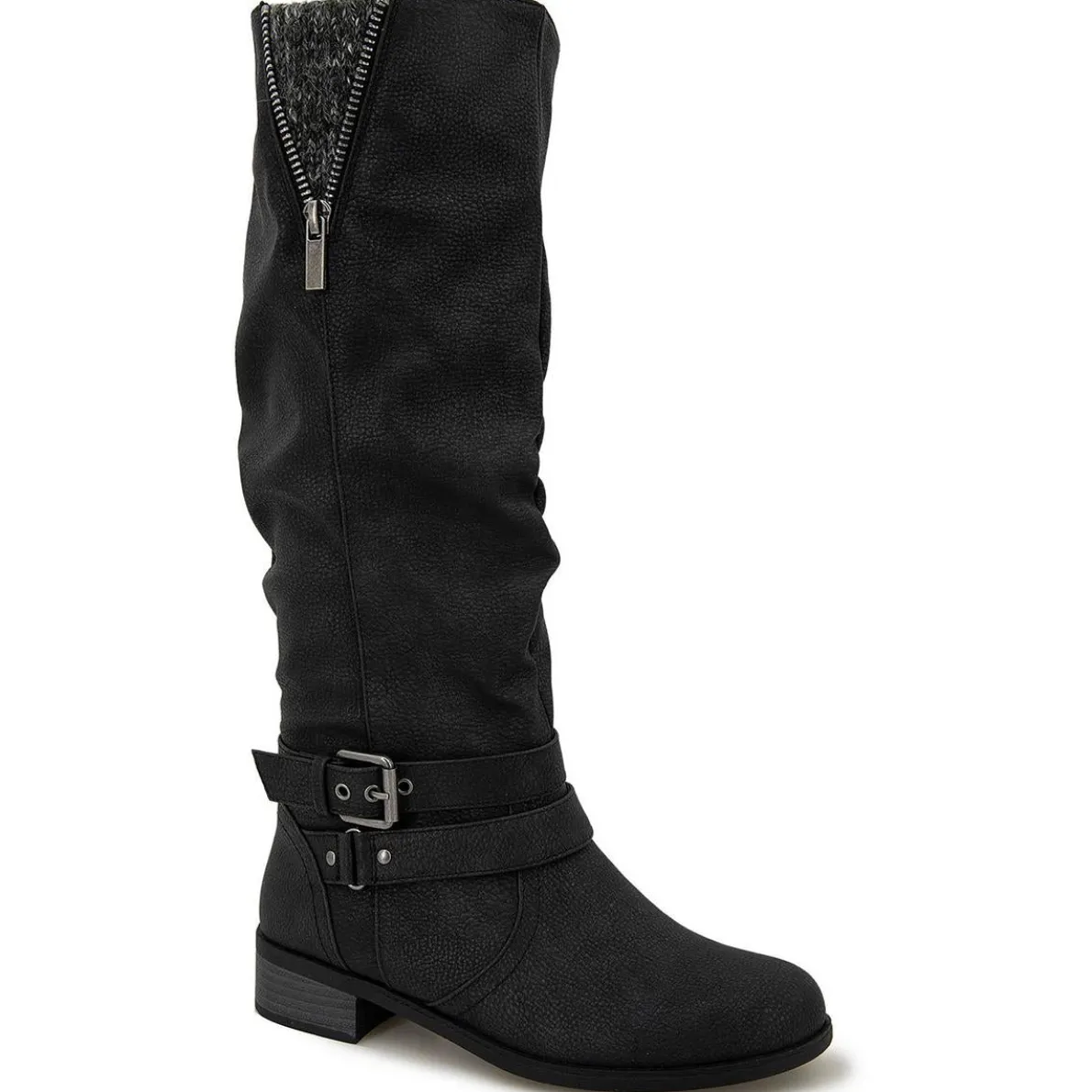 MAYNE Faux Leather Mid-Calf Boots