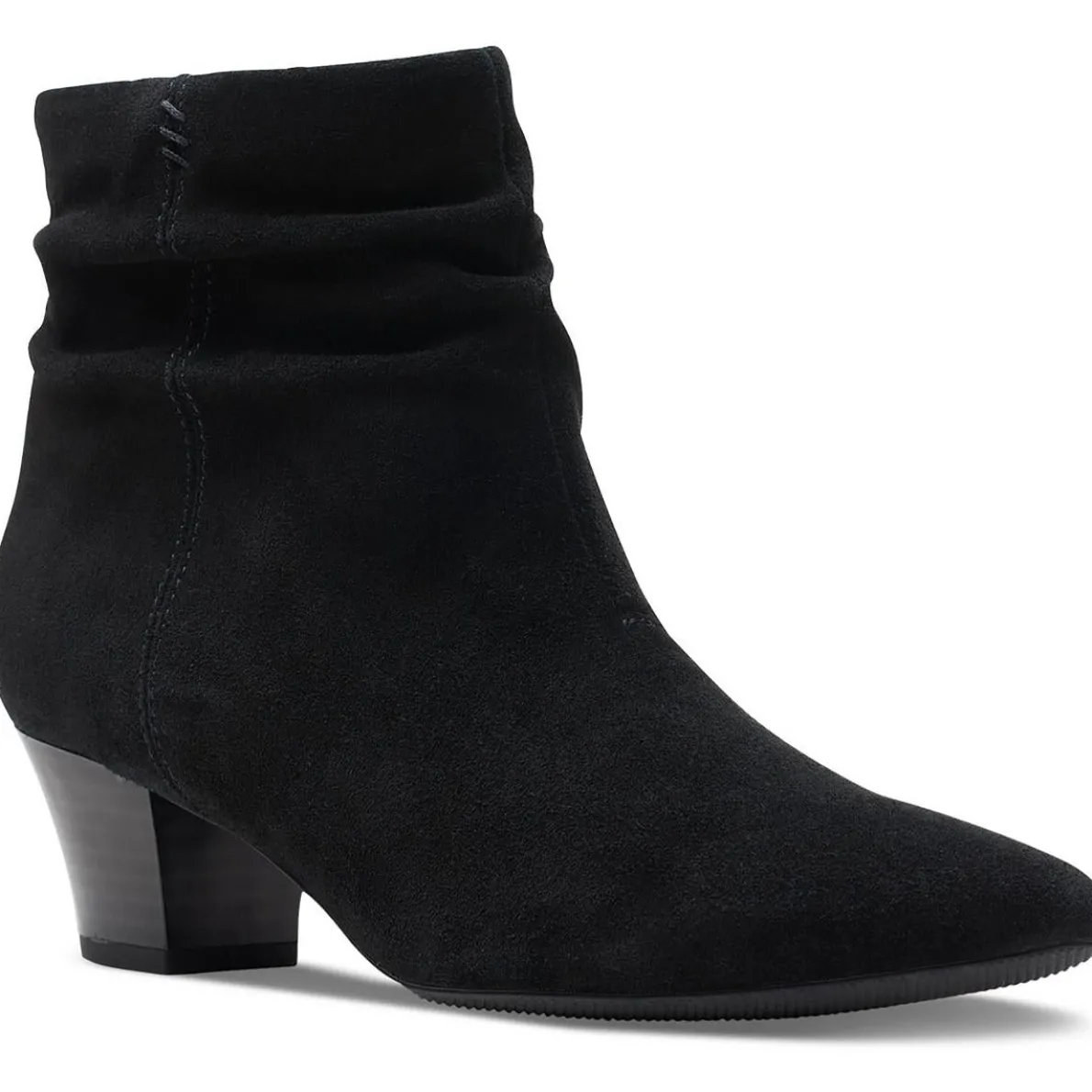 Teresa Skip Leather Almond Toe Booties