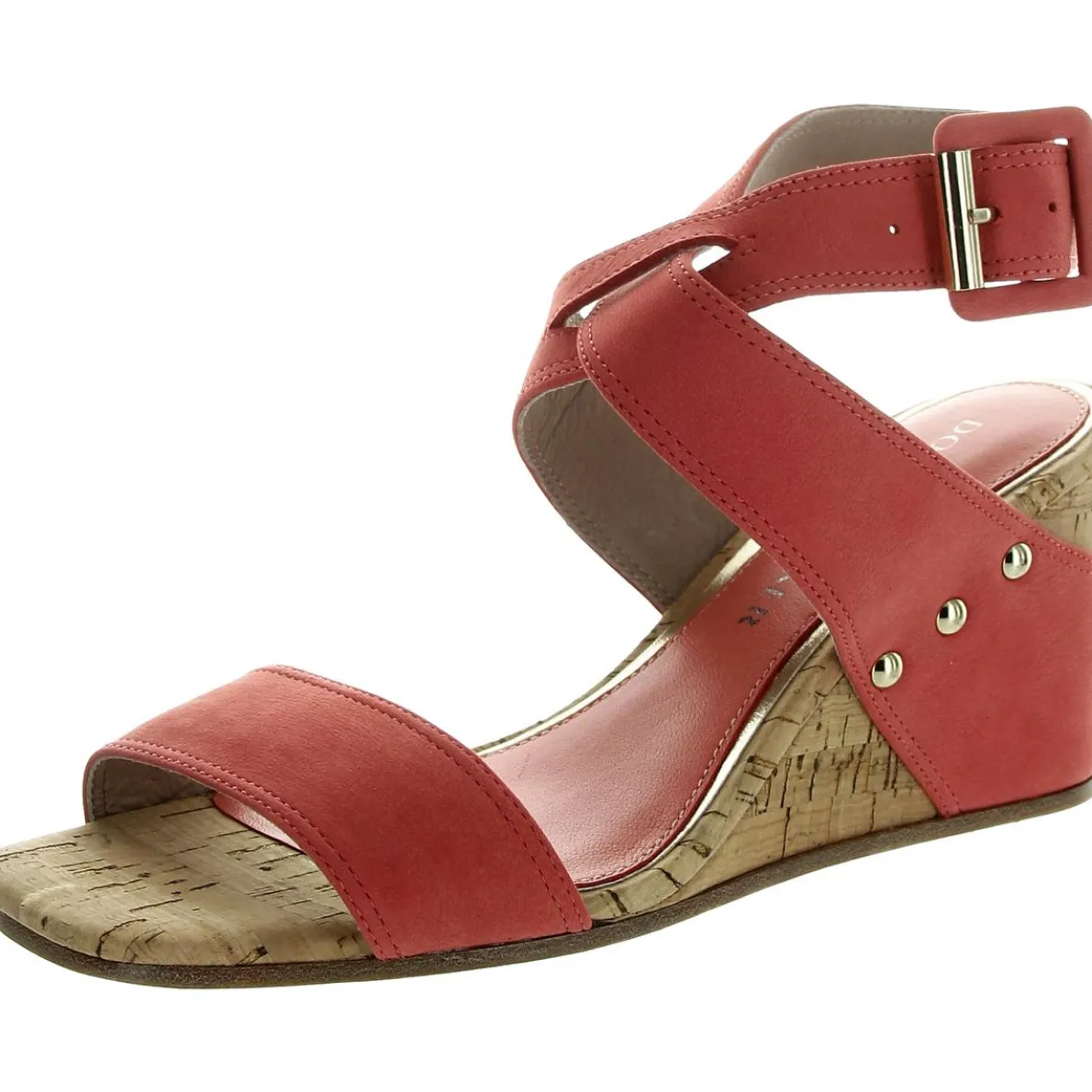 Adjustable Leather Wedge Sandals