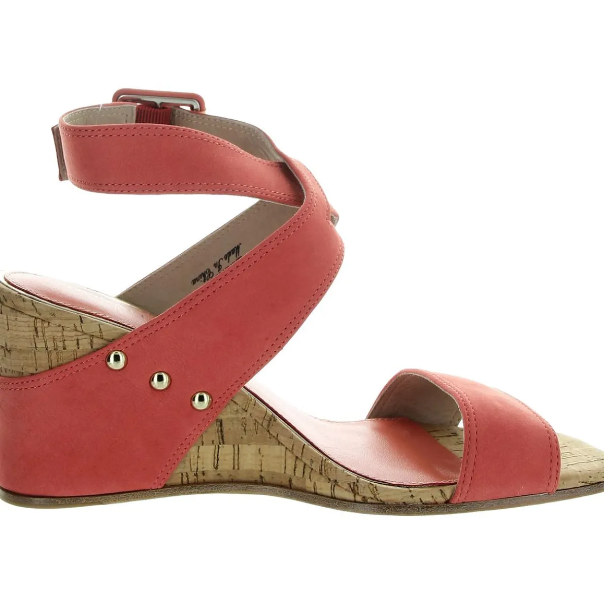 Adjustable Leather Wedge Sandals