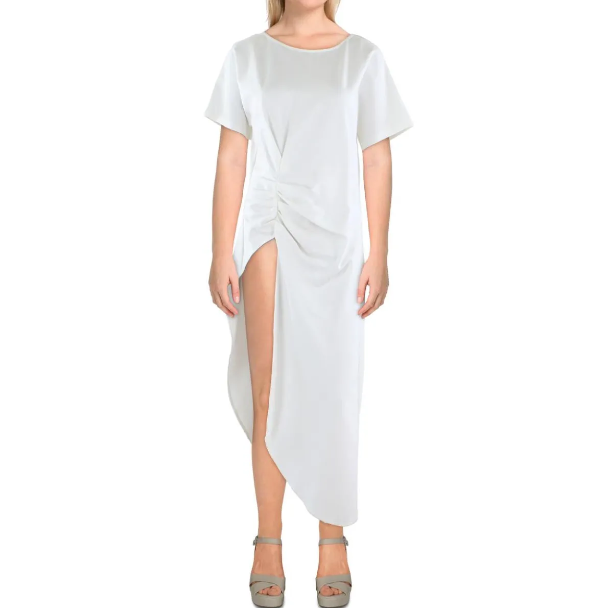 Shirred Hi-Low Blouse