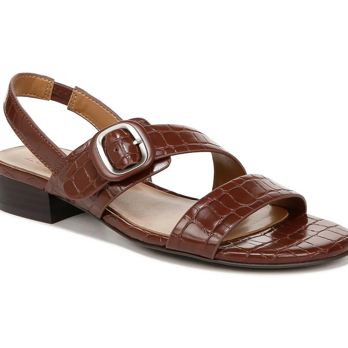 Meesha Leather Open Toe Slingback Sandals