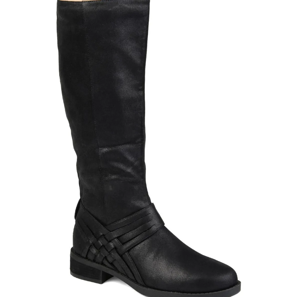 Meg Faux Suede Block Heel Knee-High Boots