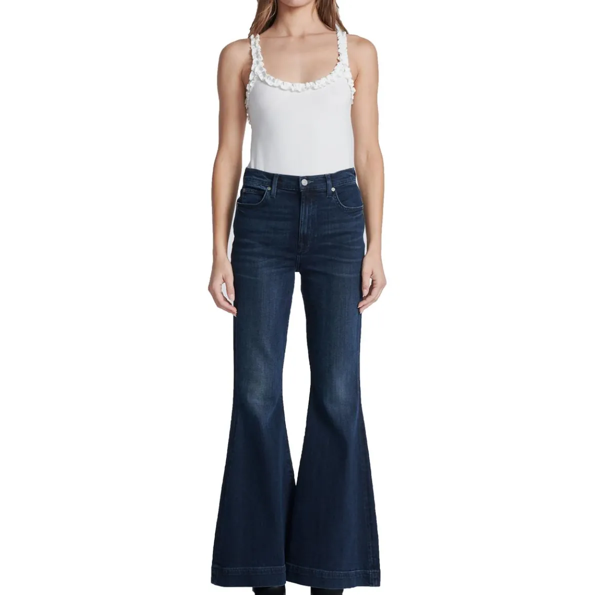 Megaflare Faded Denim Flared Jeans