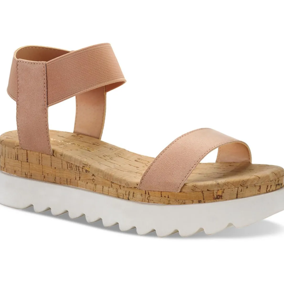 Melanyy Laceless Open Toe Wedge Sandals