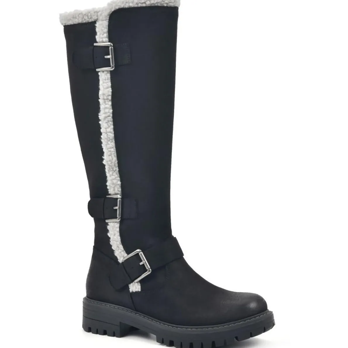 Merritt Faux Fur Lug Sole Knee-High Boots
