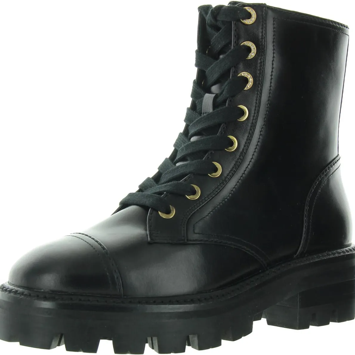 MERRITT LUG Lugged Sole Leather Ankle Boots
