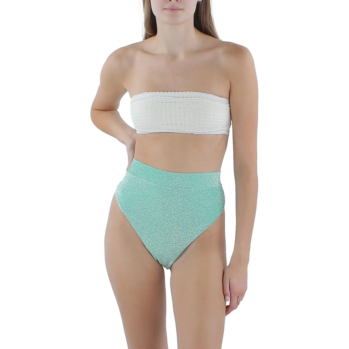 Metallic Hipster Swim Bottom Separates